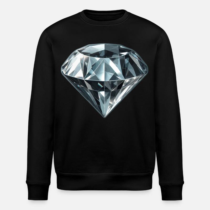 Kostbarer Diamant Edelstein - Stanley/Stella Unisex Bio-Sweatshirt ROLLER - Schwarz