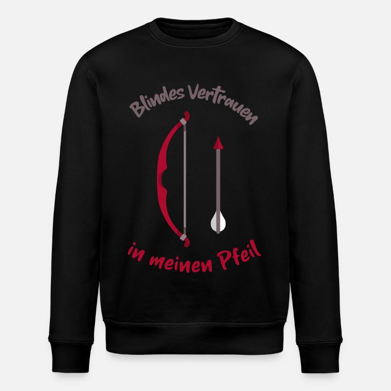 Bogenschießen Enthusiasten - Stanley/Stella Unisex Bio-Sweatshirt ROLLER - Schwarz