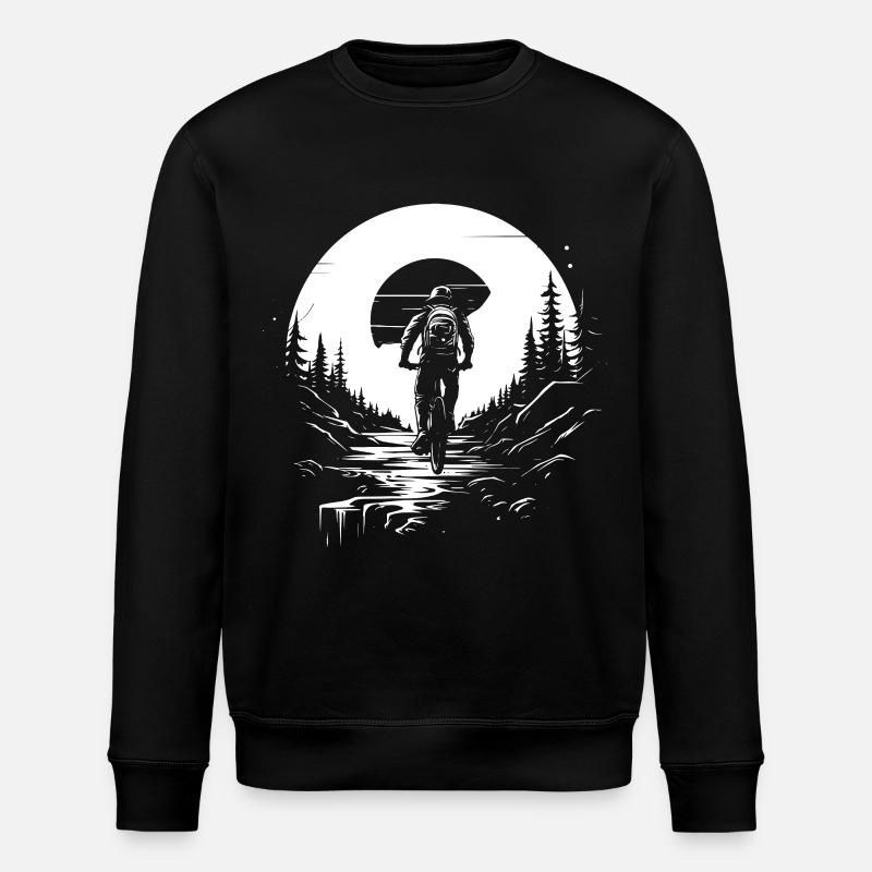 Croquis de VTT - Sweat bio ROLLER Stanley/Stella Unisexe - noir