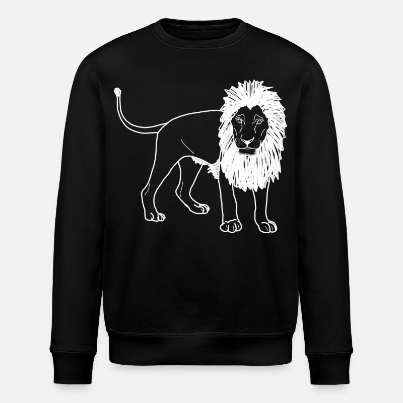 Lineart du lion - Sweat bio ROLLER Stanley/Stella Unisexe - noir