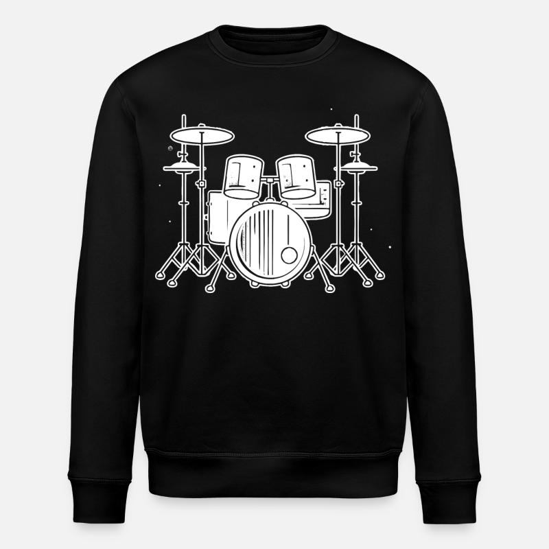 Dessin de batterie - Sweat bio ROLLER Stanley/Stella Unisexe - noir