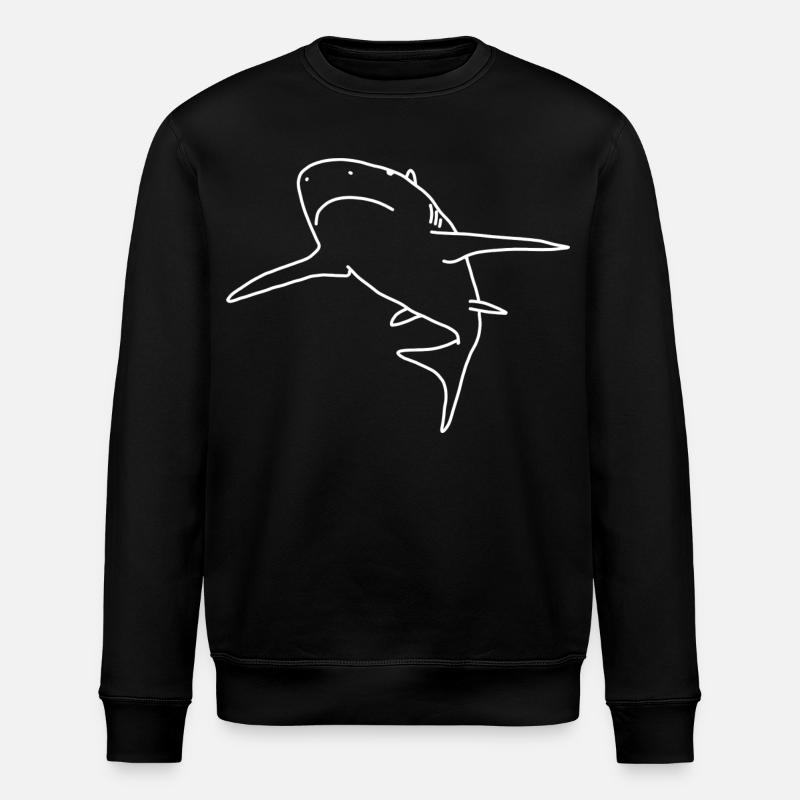 Lineart requin - Sweat bio ROLLER Stanley/Stella Unisexe - noir
