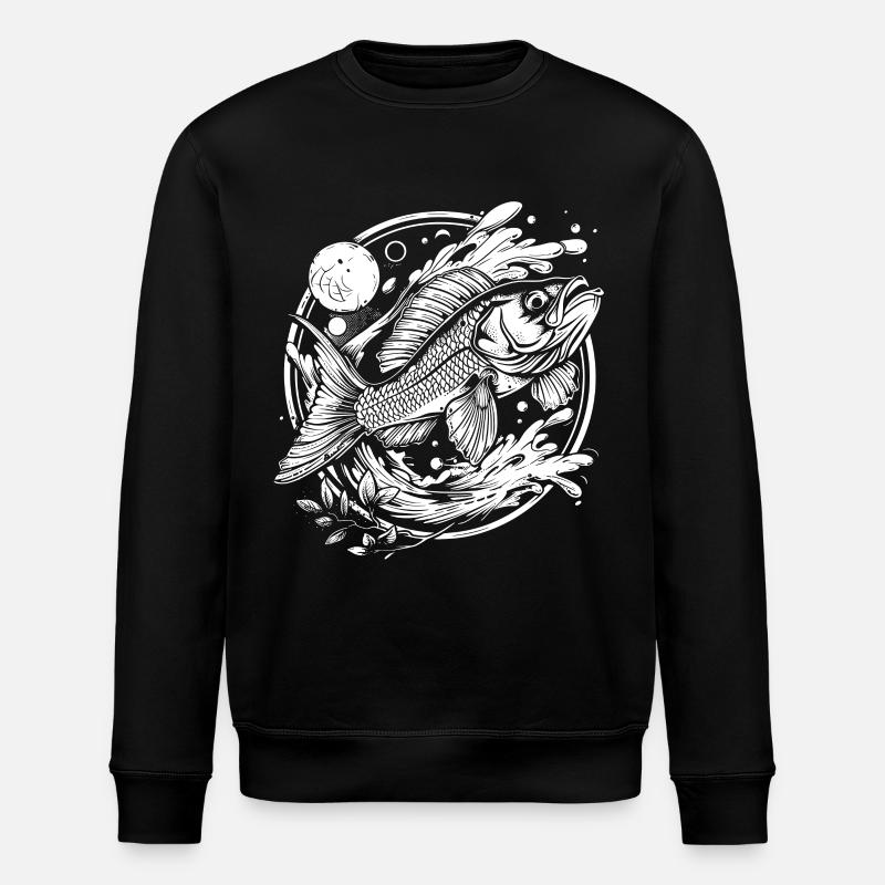 Graphique de poisson - Sweat bio ROLLER Stanley/Stella Unisexe - noir