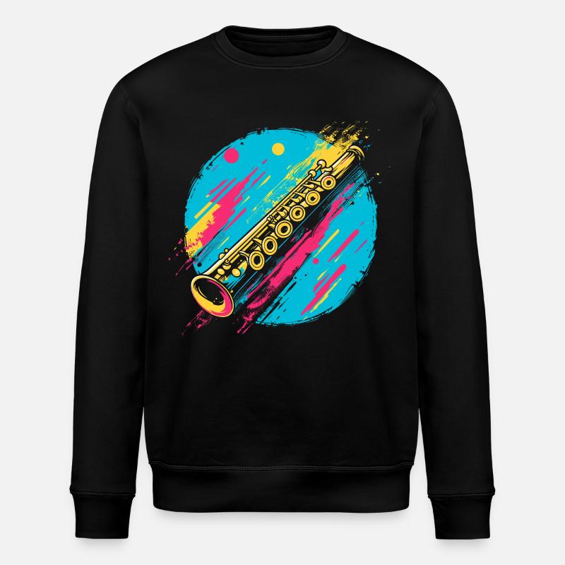 Flöte - Stanley/Stella Unisex Bio-Sweatshirt ROLLER - Schwarz