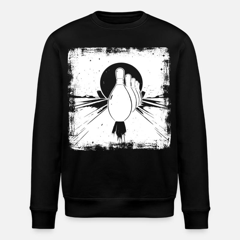 Bowling Pins - Stanley/Stella ROLLER Unisex Organic Sweatshirt - black
