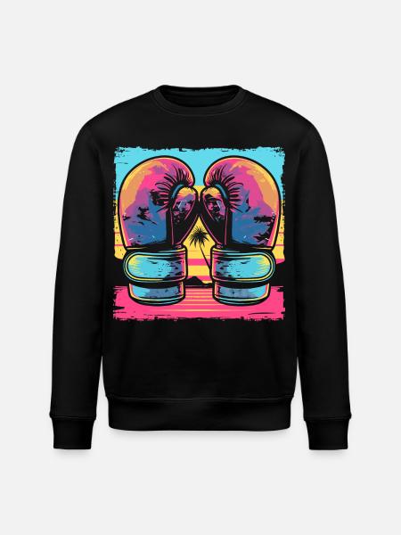 Kickboxing Cartoon Look - Stanley/Stella ROLLER Unisex Organic Sweatshirt - black