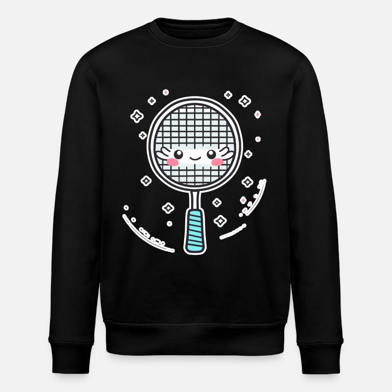 Badminton Racket Comic Look - Stanley/Stella ROLLER Unisex Organic Sweatshirt - black