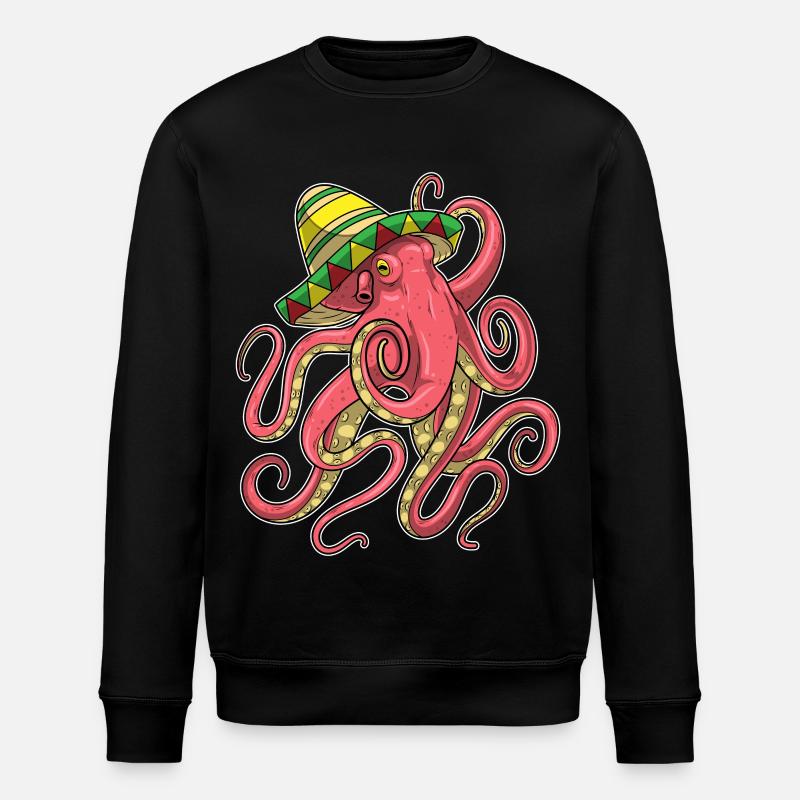 Chapeau mexicain pieuvre - Sweat bio ROLLER Stanley/Stella Unisexe - noir