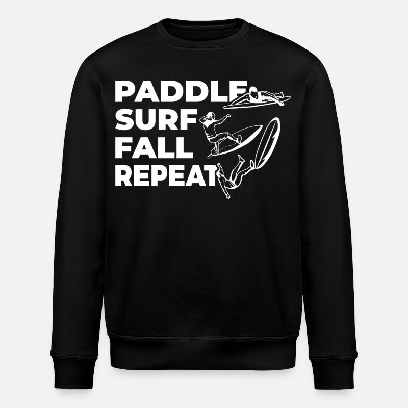 Paddle Surf Fall Repeat - Stanley/Stella ROLLER Unisex Organic Sweatshirt - black