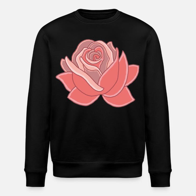 Herz der Rose - Stanley/Stella Unisex Bio-Sweatshirt ROLLER - Schwarz