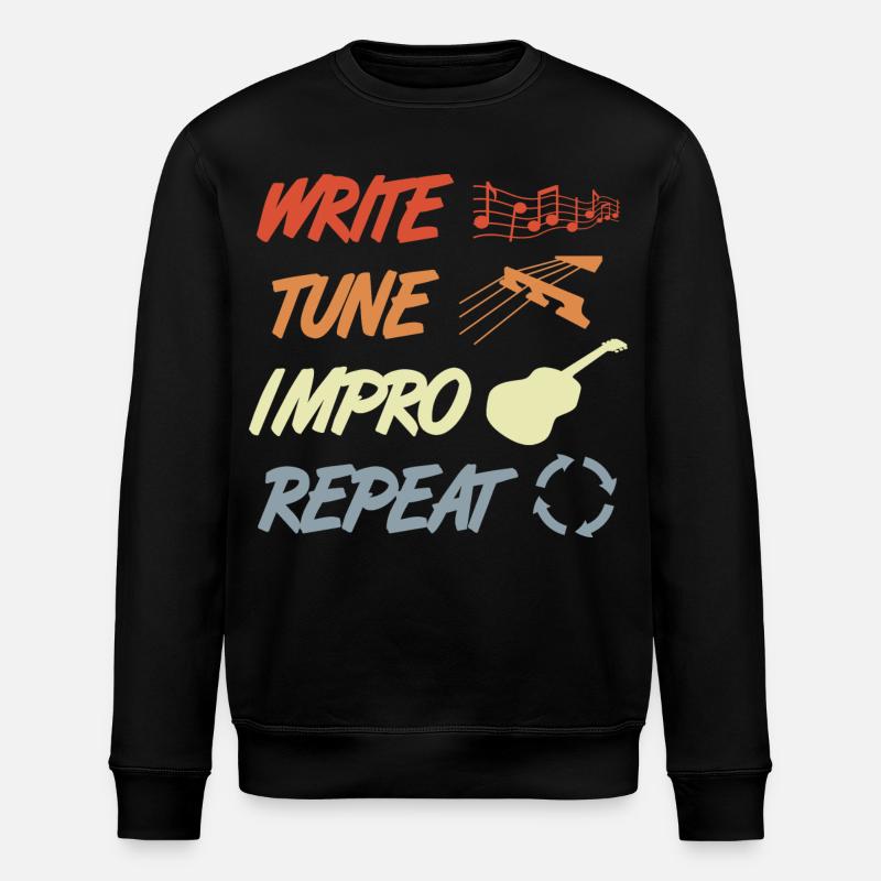 Routine de guitariste drôle - Sweat bio ROLLER Stanley/Stella Unisexe - noir