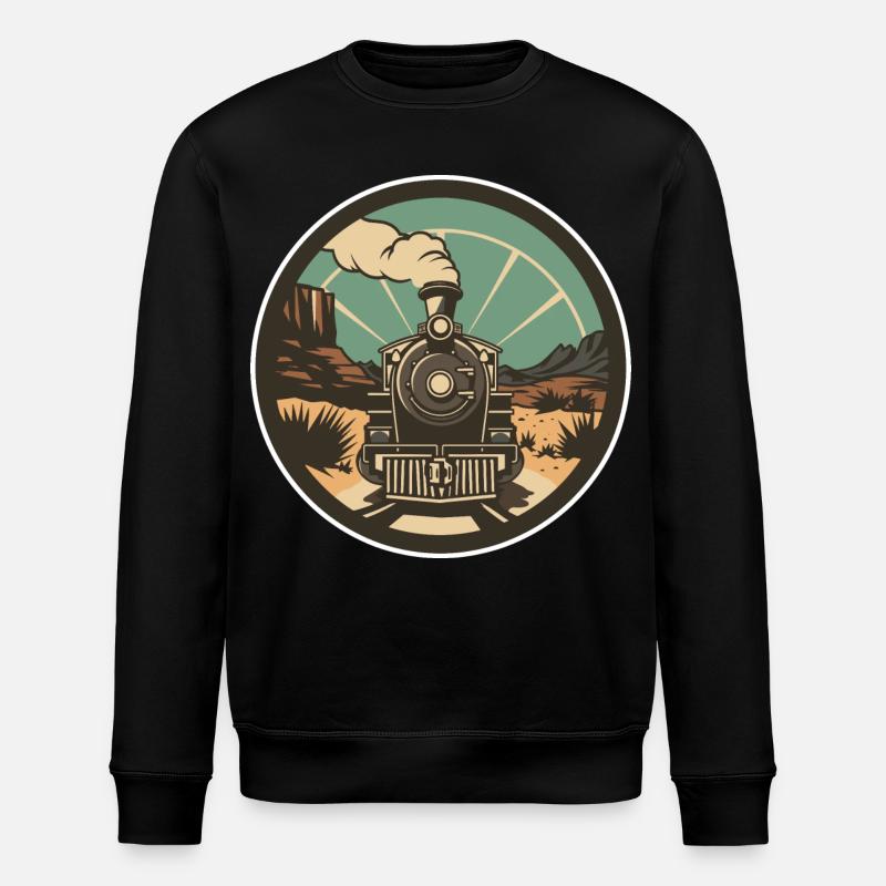Illustration ferroviaire - Sweat bio ROLLER Stanley/Stella Unisexe - noir