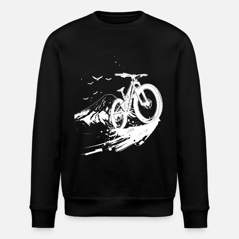 Mountainbiking Skizze - Stanley/Stella Unisex Bio-Sweatshirt ROLLER - Schwarz