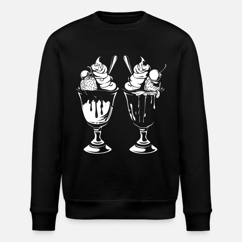 Eisbecher Grafik - Stanley/Stella Unisex Bio-Sweatshirt ROLLER - Schwarz