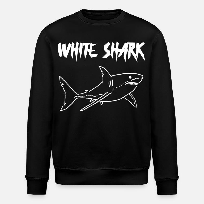 Weißer Hai - Stanley/Stella Unisex Bio-Sweatshirt ROLLER - Schwarz