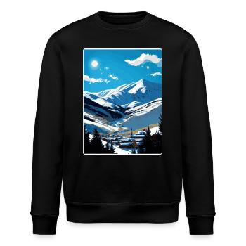 Vail Ski Resort Colorado Reiseposter Souvenir - Stanley/Stella Unisex Bio-Sweatshirt ROLLER - Schwarz - Vorne - Nik (191cm)