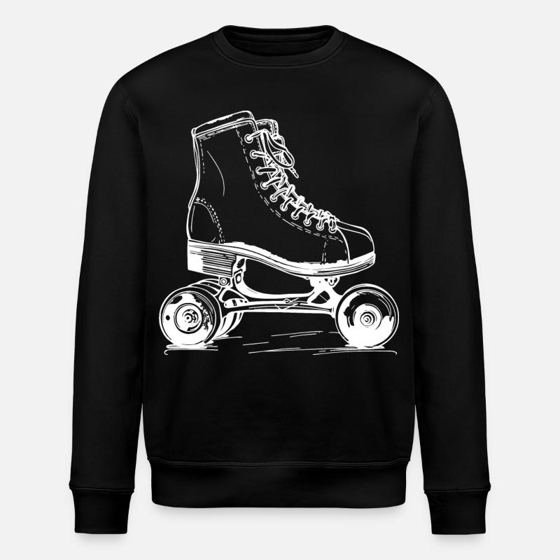 Dessin de patins à roulettes - Sweat bio ROLLER Stanley/Stella Unisexe - noir