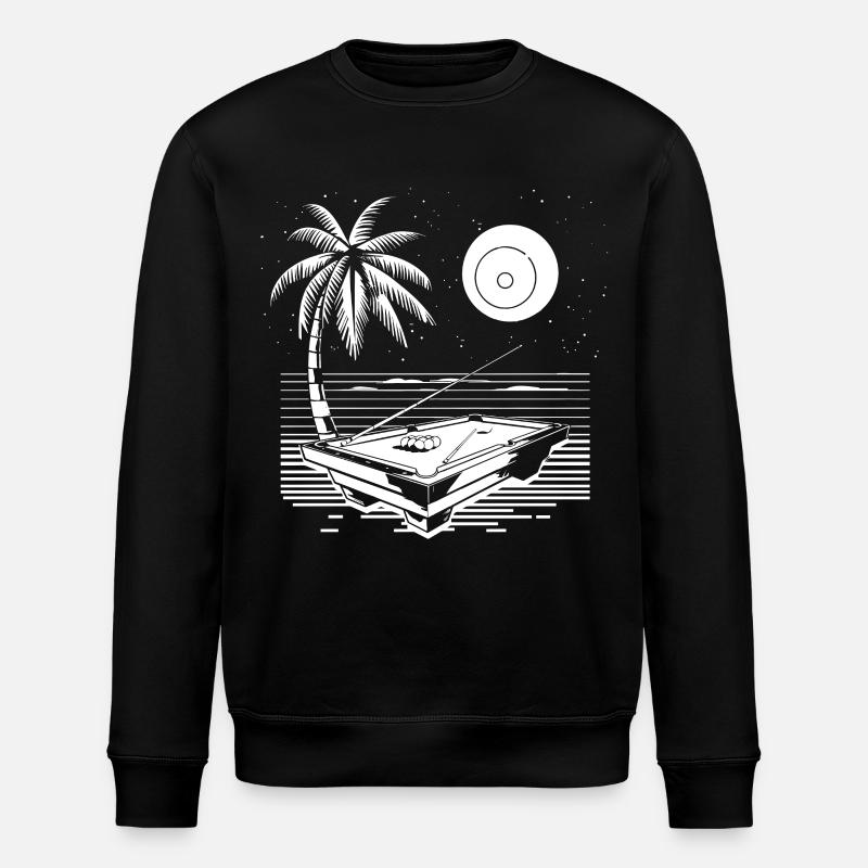 Billard Zeichnung - Stanley/Stella Unisex Bio-Sweatshirt ROLLER - Schwarz