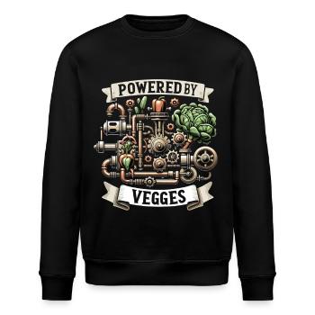 Veganer Vegetarier Steampunk Gemüse Geschenk - Stanley/Stella Unisex Bio-Sweatshirt ROLLER - Schwarz - Vorne - Nik (191cm)