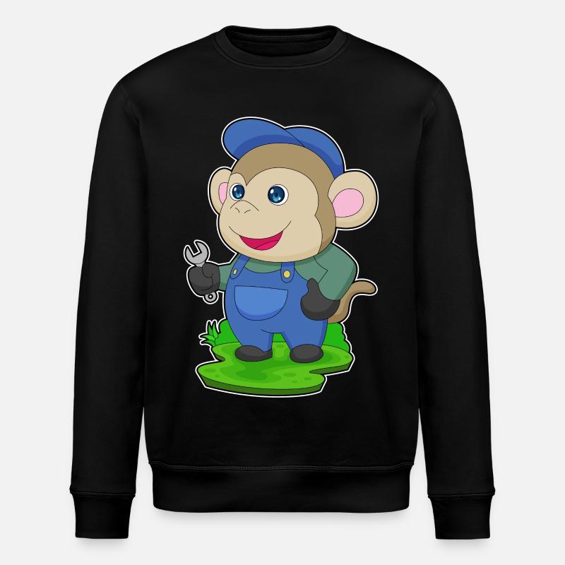 Clé d’artisan Monkey - Sweat bio ROLLER Stanley/Stella Unisexe - noir