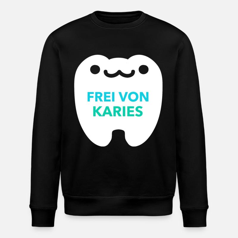 FREI VON KARIES - Stanley/Stella Unisex Bio-Sweatshirt ROLLER - Schwarz