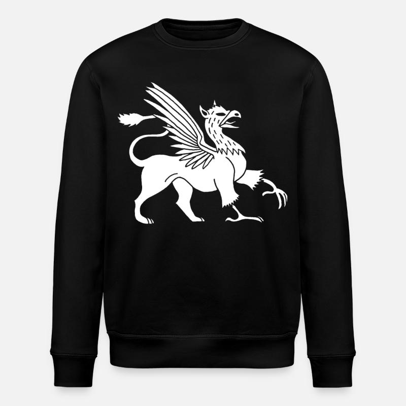 Griffon blanc - Sweat bio ROLLER Stanley/Stella Unisexe - noir