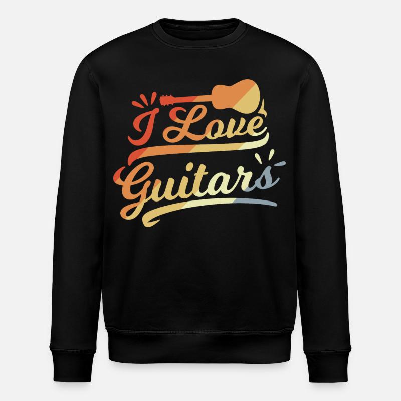 Gitarren Liebe - Stanley/Stella Unisex Bio-Sweatshirt ROLLER - Schwarz