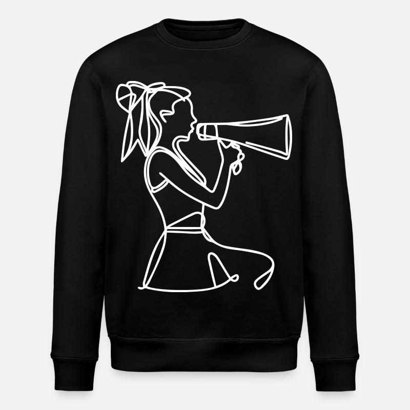 Cheerleaderin Skizze - Stanley/Stella Unisex Bio-Sweatshirt ROLLER - Schwarz