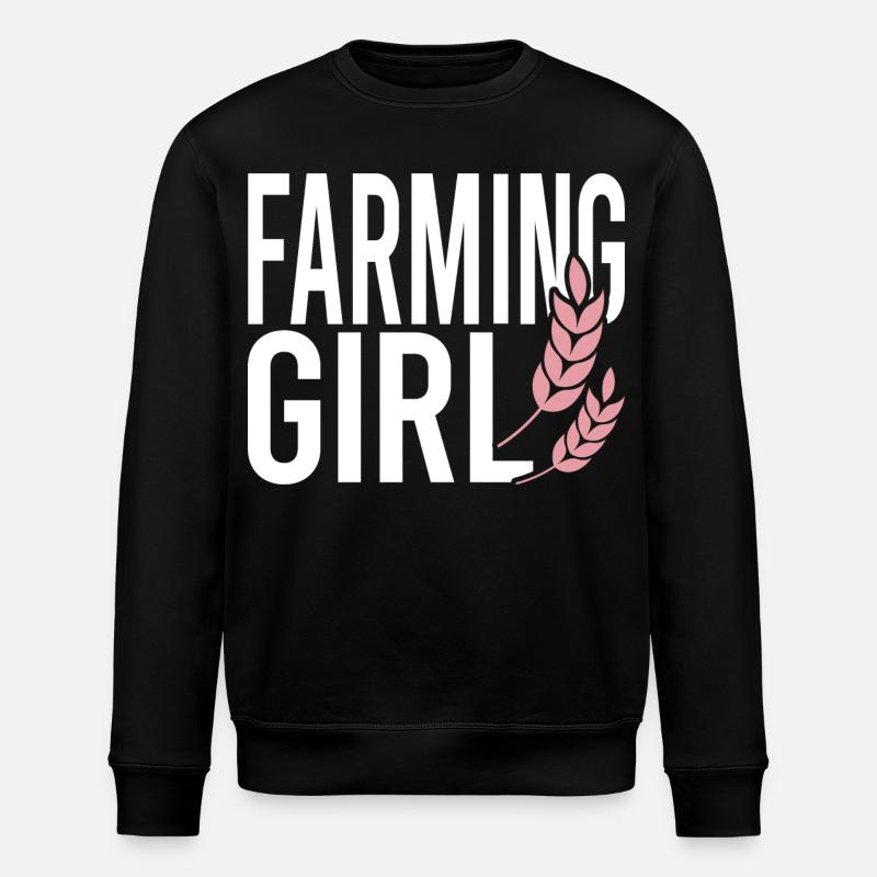 Farming Girl - Stanley/Stella Unisex Bio-Sweatshirt ROLLER - Schwarz