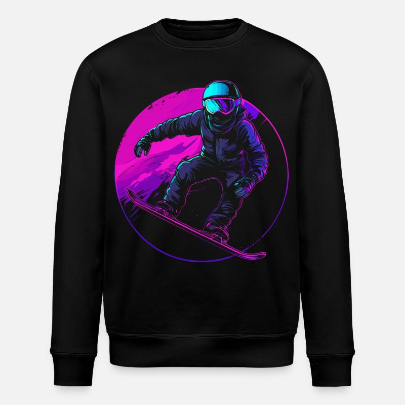 Snowboarder Illustration - Sweat bio ROLLER Stanley/Stella Unisexe - noir