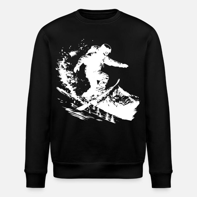Dessin de snowboarder - Sweat bio ROLLER Stanley/Stella Unisexe - noir