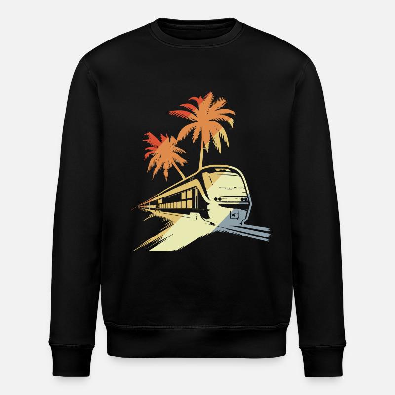 Eisenbahn Porträt - Stanley/Stella Unisex Bio-Sweatshirt ROLLER - Schwarz