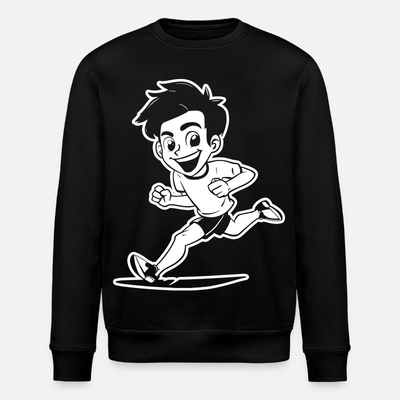 Dessin de garçon marathon - Sweat bio ROLLER Stanley/Stella Unisexe - noir
