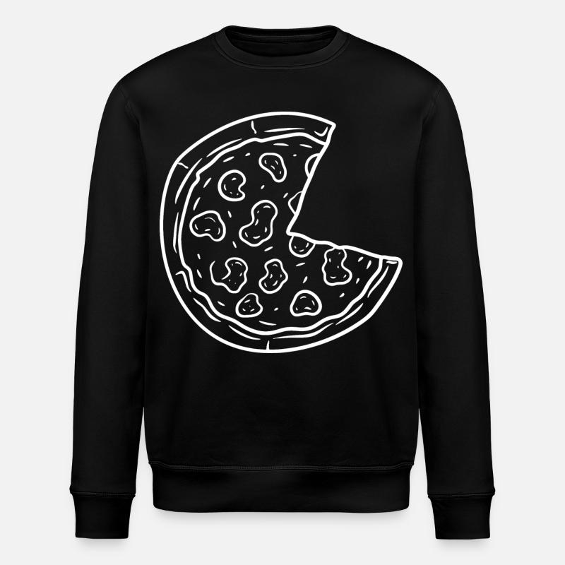 Pizza Skizze - Stanley/Stella Unisex Bio-Sweatshirt ROLLER - Schwarz
