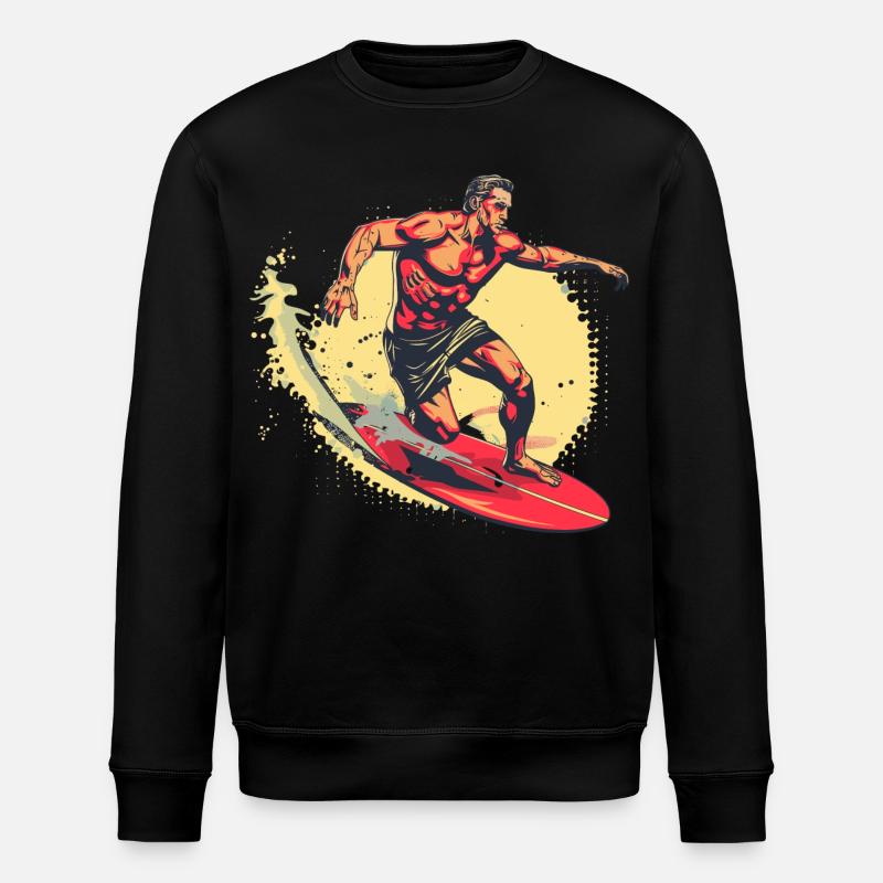 Graphisme Surfer - Sweat bio ROLLER Stanley/Stella Unisexe - noir