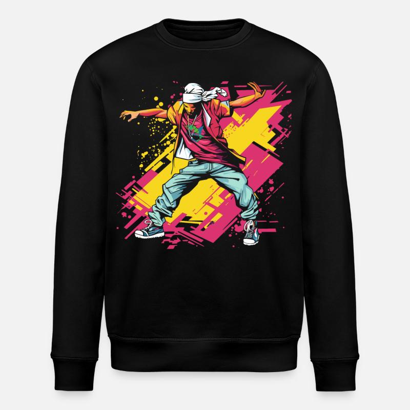 Breakdancer Graffiti - Stanley/Stella ROLLER Unisex Organic Sweatshirt - black