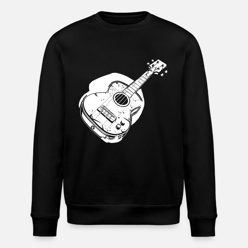 Ukulele Graphics - Stanley/Stella ROLLER Unisex Organic Sweatshirt - black