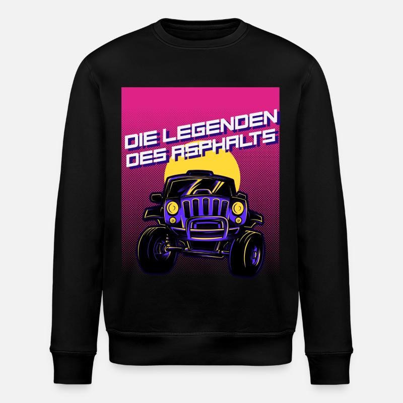 Die Legenden des Asphalts - Stanley/Stella Unisex Bio-Sweatshirt ROLLER - Schwarz