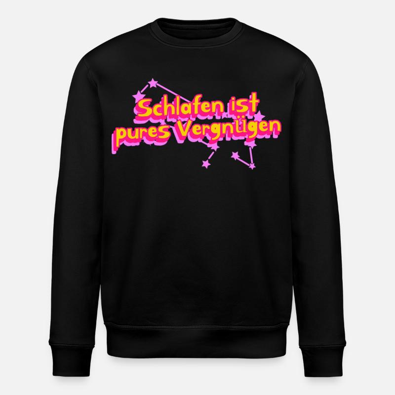 Pures Vergnügen des Schlafens - Stanley/Stella Unisex Bio-Sweatshirt ROLLER - Schwarz