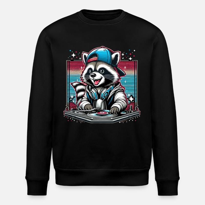 Wachbär DJ DJane Geschenk - Stanley/Stella Unisex Bio-Sweatshirt ROLLER - Schwarz