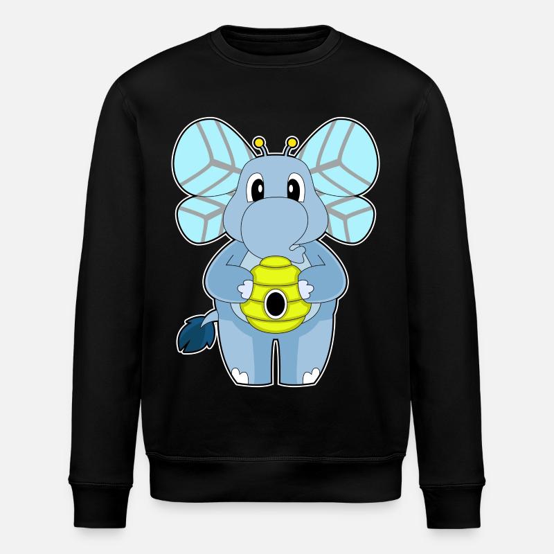 Elephant Bee Nest - Stanley/Stella ROLLER Unisex Organic Sweatshirt - black