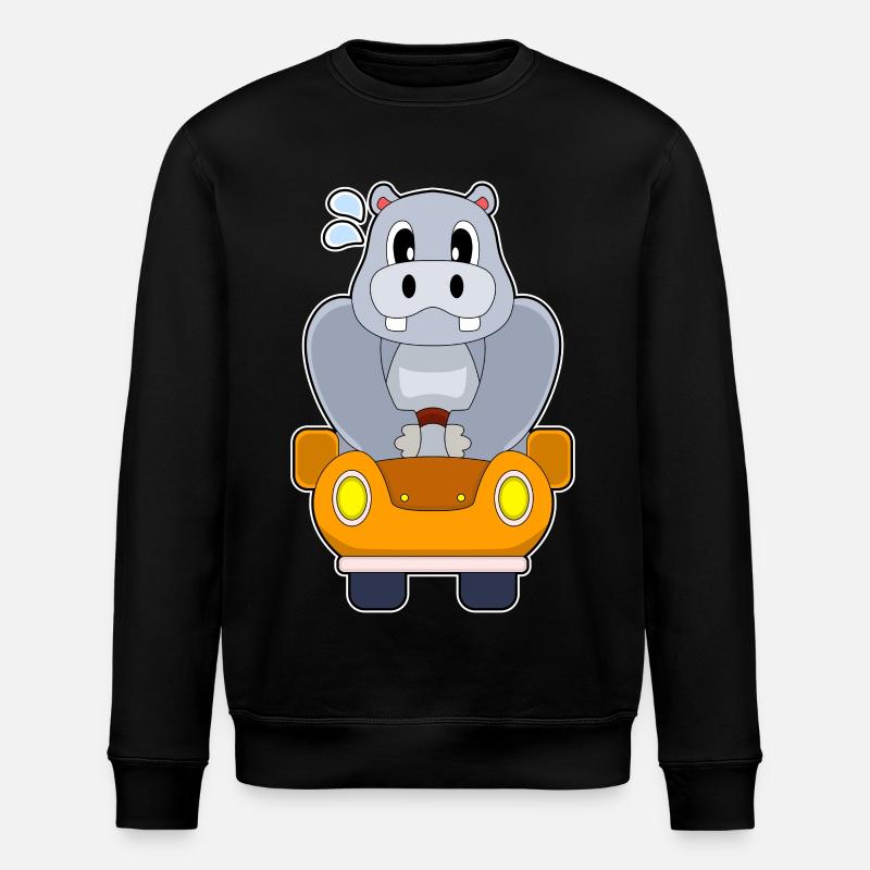 Voiture hippopotame - Sweat bio ROLLER Stanley/Stella Unisexe - noir