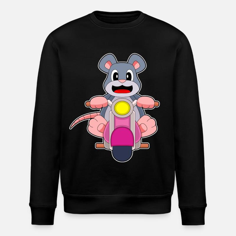 Moto souris - Sweat bio ROLLER Stanley/Stella Unisexe - noir