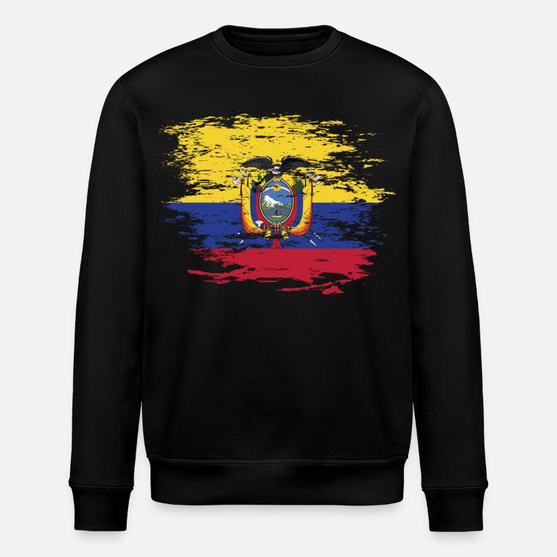Drapeau de l'Équateur utilisé - Sweat bio ROLLER Stanley/Stella Unisexe - noir