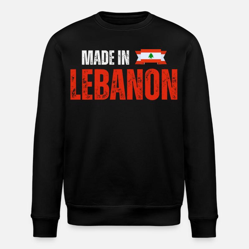 Hergestellt im Libanon, libanesischer Stolz - Stanley/Stella Unisex Bio-Sweatshirt ROLLER - Schwarz