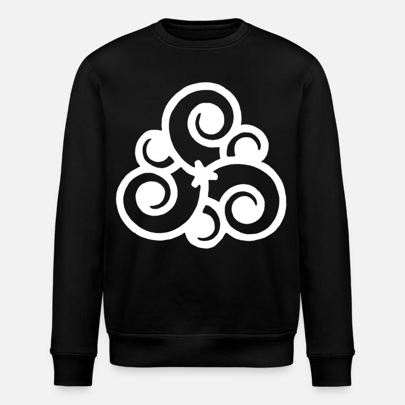 Fleur blanche et nature - Sweat bio ROLLER Stanley/Stella Unisexe - noir