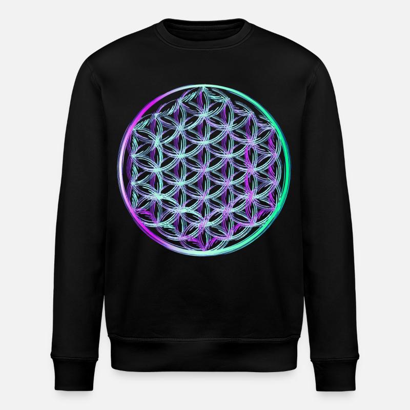 Fleur de Vie - Sweat bio ROLLER Stanley/Stella Unisexe - noir