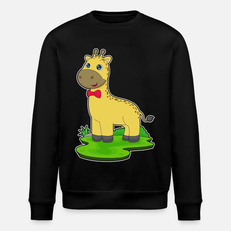 Giraffe Schleife - Stanley/Stella Unisex Bio-Sweatshirt ROLLER - Schwarz
