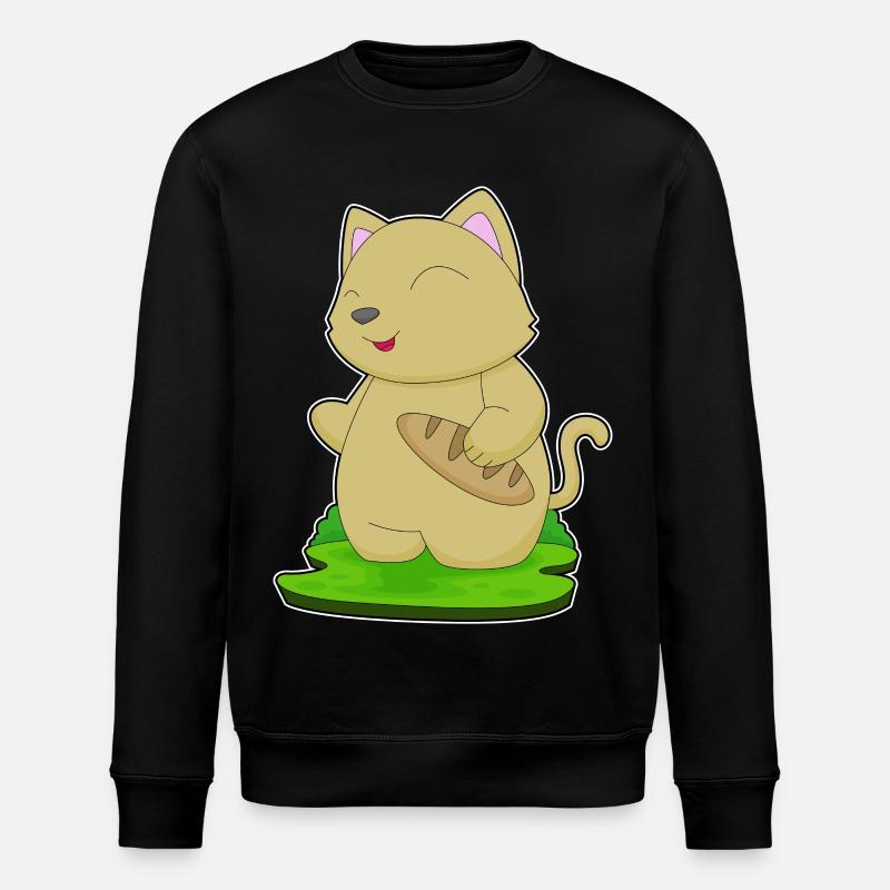 Cat Bread - Stanley/Stella ROLLER Unisex Organic Sweatshirt - black
