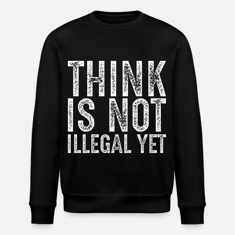Denken ist noch nicht illegal - Stanley/Stella Unisex Bio-Sweatshirt ROLLER - Schwarz